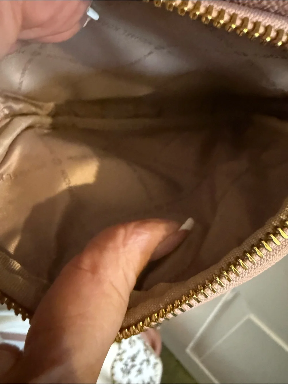 Michael Kors Pink Logo Crossbody Bag with Gold Chain